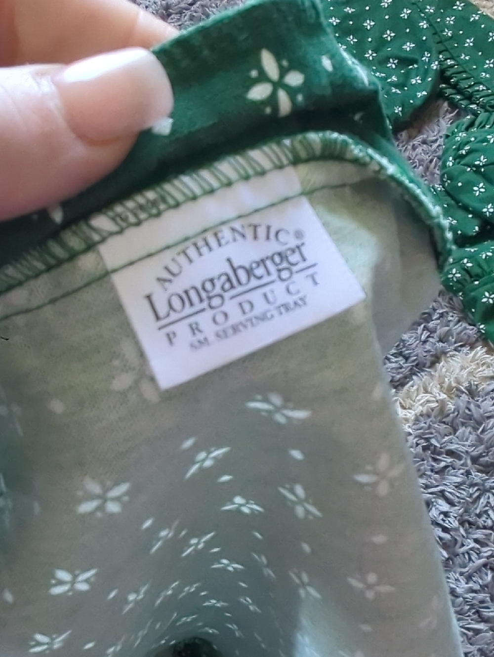 Longaberger Heritage Green Basket Liner Bundle - Picture 14 of 16